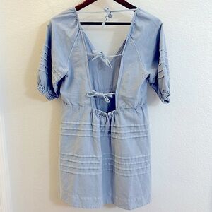 7 for all mankind Open back puff sleeve dress